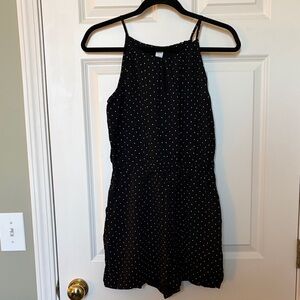 Old Navy Black and White Polka Dot Romper